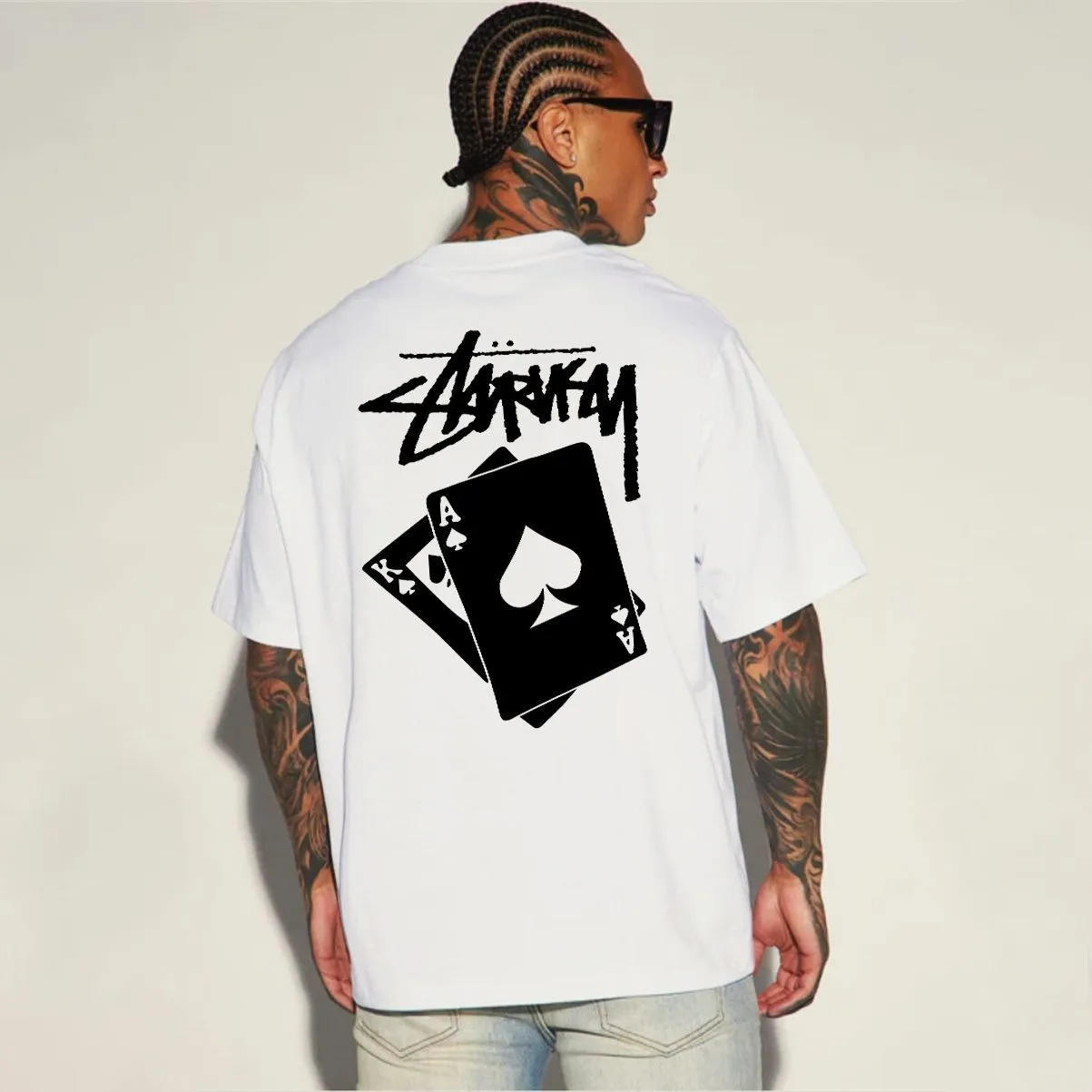 大活躍 着回し最強 スポーツ カジュアル ファッション 夏 ゆったり  プリント  コットン 2色選べる Tシャツ