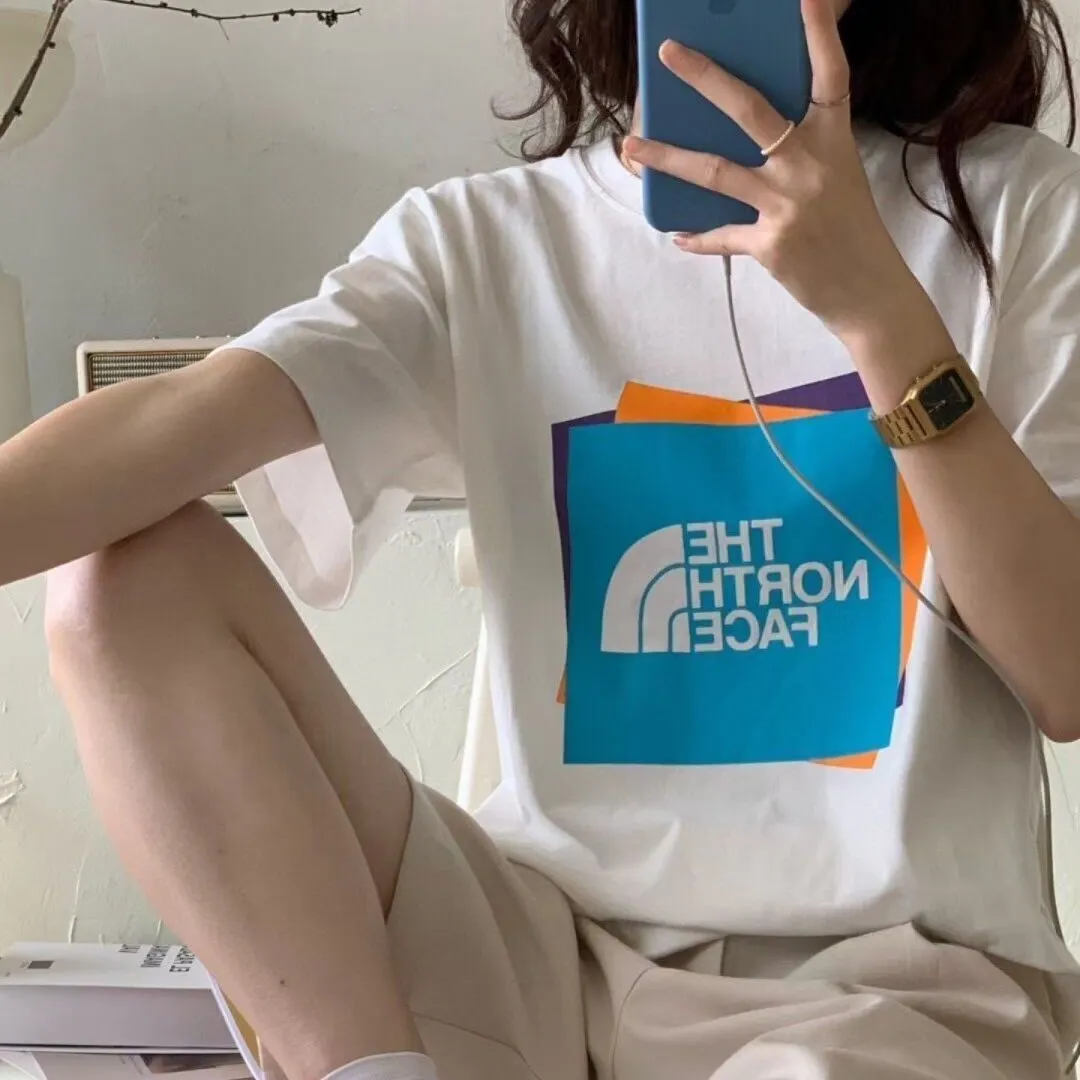 好感度100％ カジュアル キュート プリント アルファベット 2色選べる 通気性 コットン 大きいサイズ Ｔシャツ