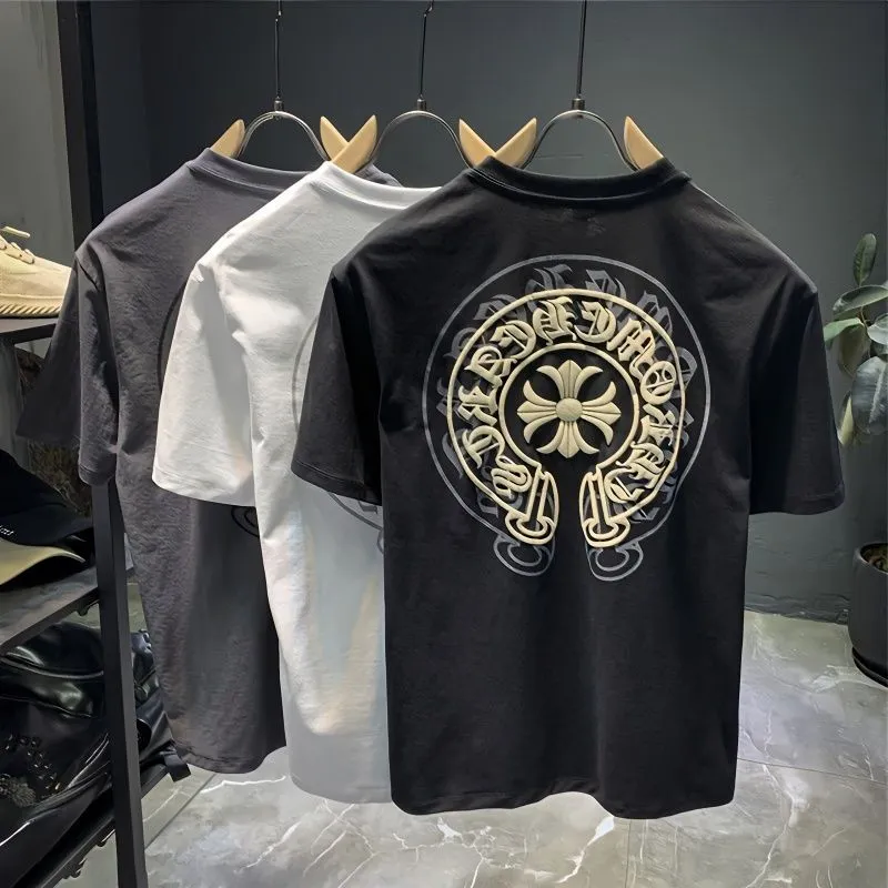 『S-5XL』今季も大流行 日常 ファッション シンプル コットン プリント メンズ 大きいサイズ ゆったり Ｔシャツ