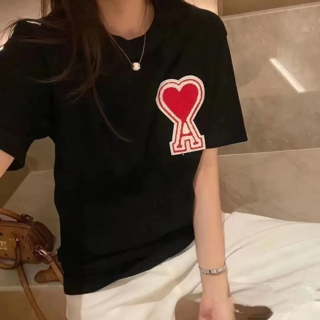 二色選べる 新作 シンプル 着せやすい ファッション 品質満点 刺繍 韓国系 男女兼用 Tシャツ