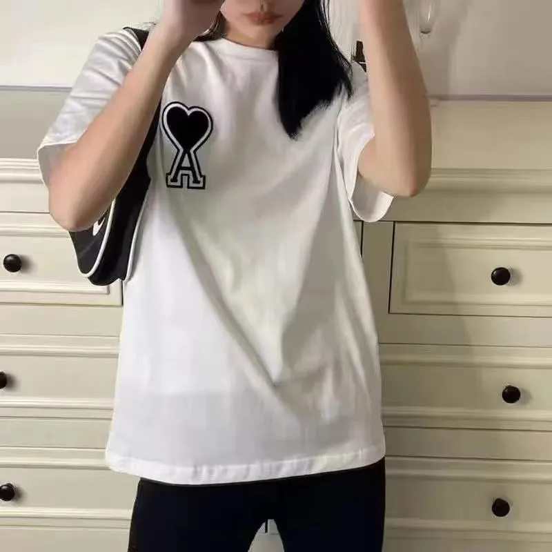 二色選べる 新作 シンプル 着せやすい ファッション 品質満点 刺繍 韓国系 男女兼用 Tシャツ