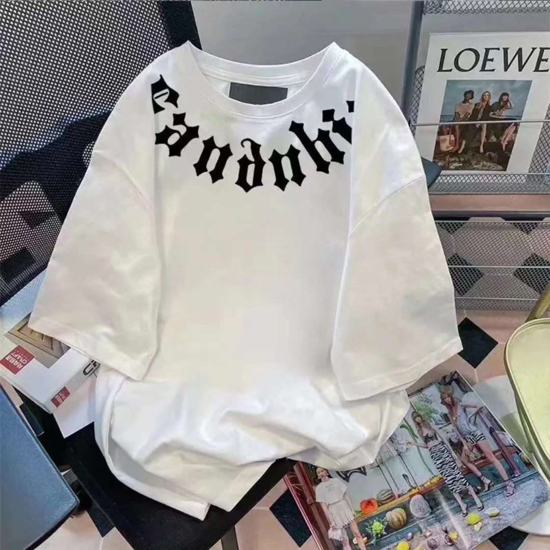 レトロ シンプル 合わせやすい ルーズ 着心地良い 大人気 半袖 Tシャツ