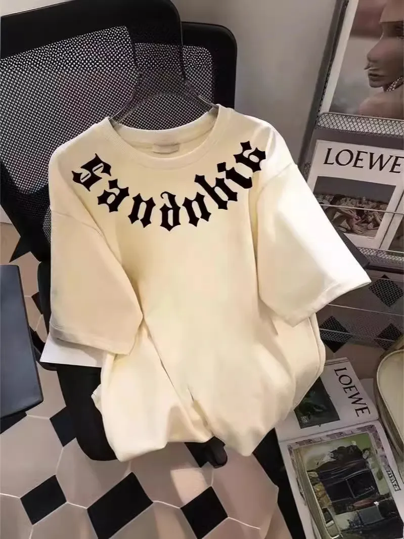 レトロ シンプル 合わせやすい ルーズ 着心地良い 大人気 半袖 Tシャツ