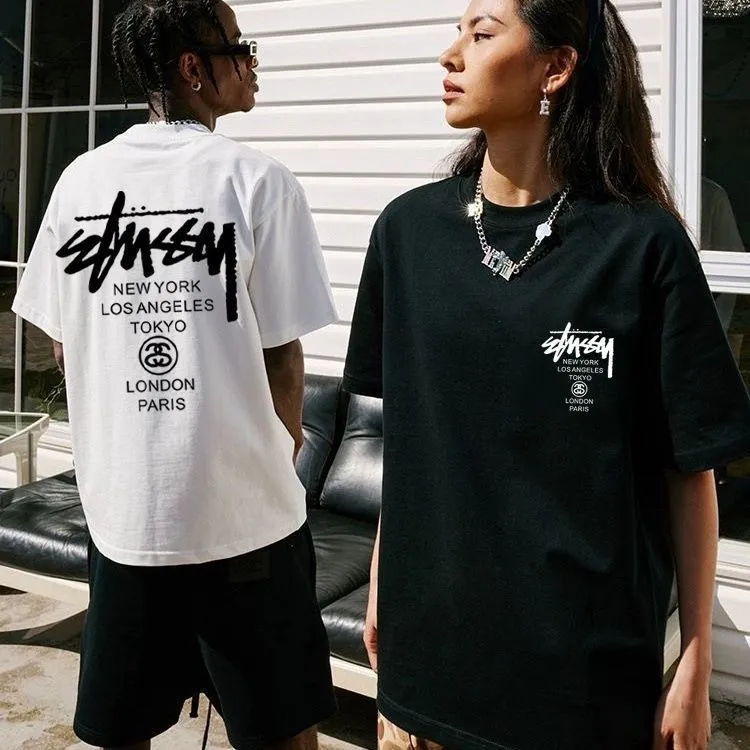 快適 大人気 夏 レトロ カップル 男女限らず プリント ゆったり オーバーサイズ 新作 Ｔシャツ