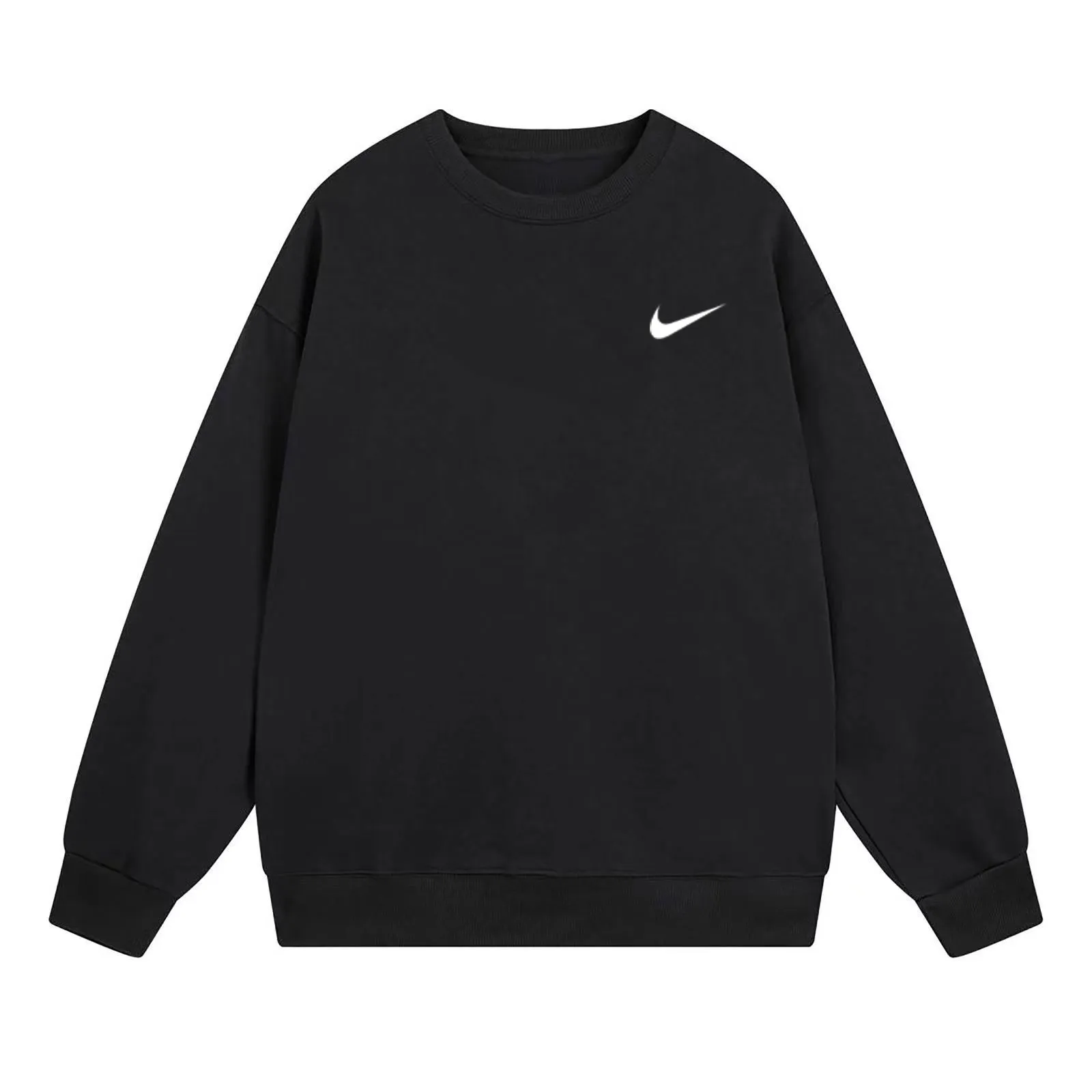 着瘦せ 元気いっぱい 新品 シンプル 長袖 プリント ラウンドネック トレーナー　