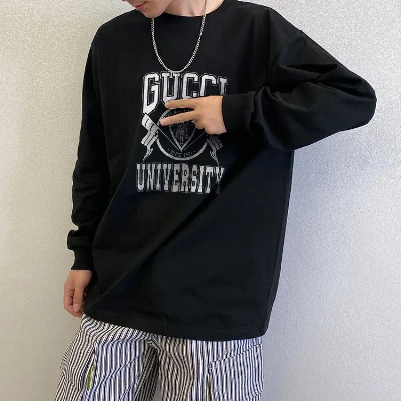 大活躍 オーバーサイズ エレガント シンプル 着回し力抜群  モード  春秋 長袖 Tシャツ