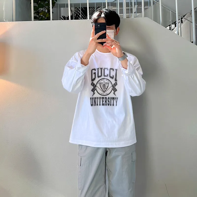 大活躍 オーバーサイズ エレガント シンプル 着回し力抜群  モード  春秋 長袖 Tシャツ