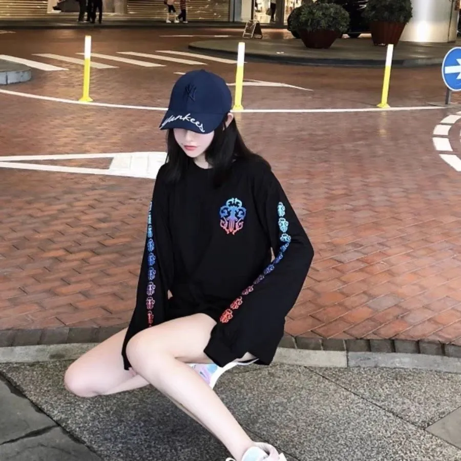 超人気 トレンド 着心地良い 合わせやすい ルーズ 人気 長袖 Tシャツ