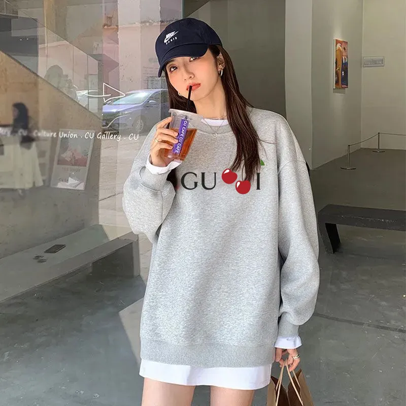人気爆発中 存在感 元気いっぱい 日常 カジュアル 高品質 おしゃれ ラウンドネック トレーナー