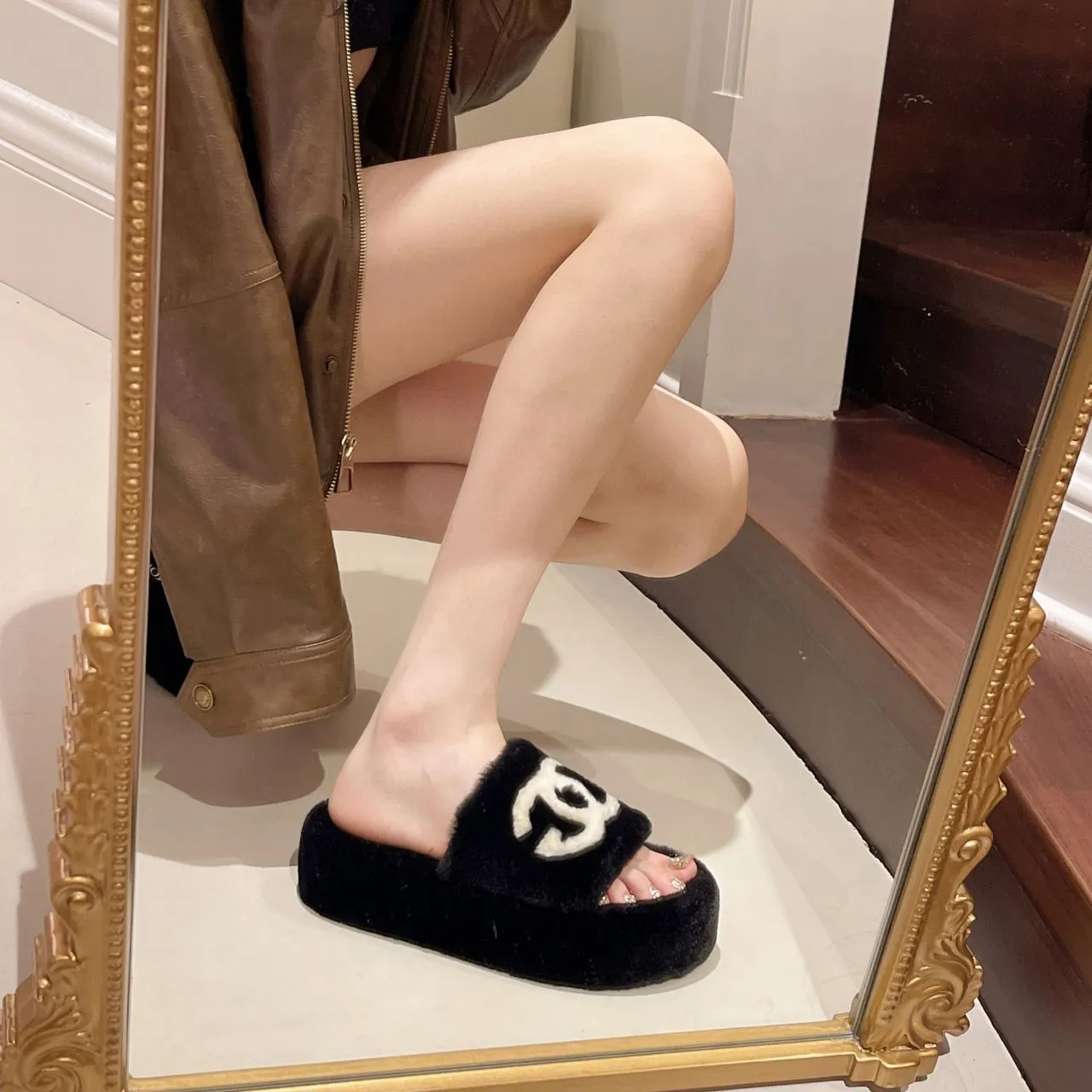 もこもこで足元あったか♪ルームシューズ 冬 あったか レディース かわいい おしゃれ ふわふわ 滑りにくい スリッパ