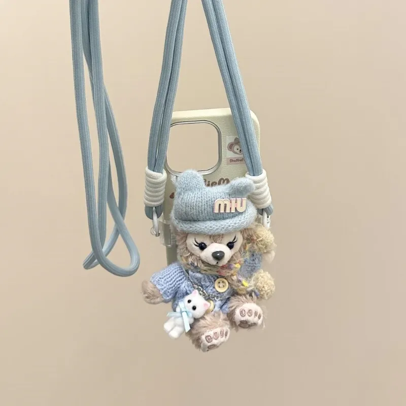 ぬいぐるみ付き スウィート 可愛い もふもふ 斜めがけ 高品質 スマホケース