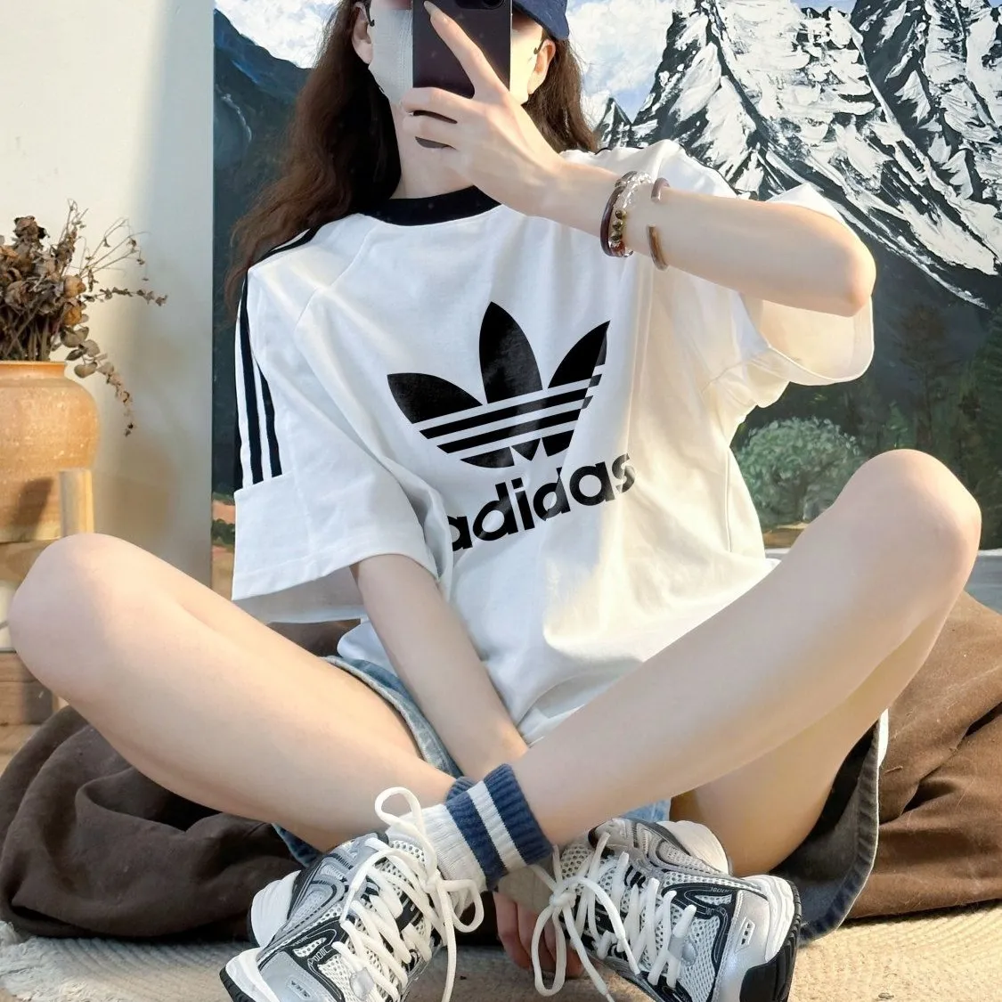 『M-3XL』春夏 100%コットン ゆったり カジュアル 使いやすい 半袖Tシャツ