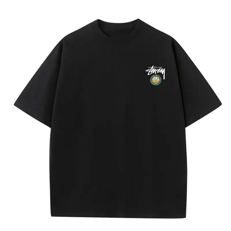 カジュアル ファッション 2色選べる メンズ POLOネック プリント 配色 プルオーバー Ｔシャツ