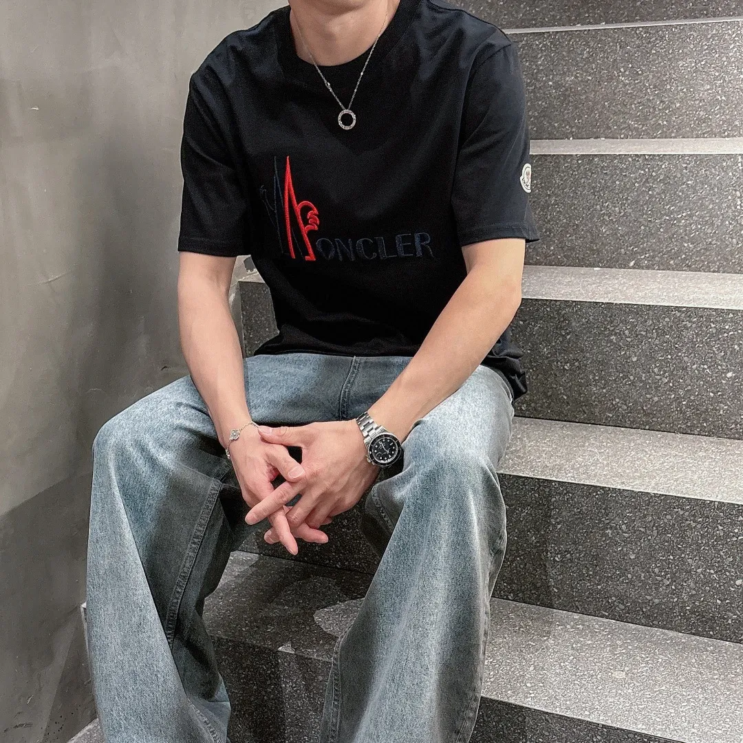 『S-2XL』軽やかな着心地 シンプル 今売れてます 刺繍入り 半袖 Tシャツ